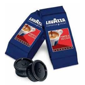 100 CAPSULE LAVAZZA FORTE E DECISO COMP.CON LAVAZZA ESPRESSO POINT