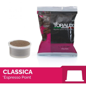 100 CAPSULE CAFFÈ TORALDO MISCELA CLASSICA COMP. CON LAVAZZA ESPRESSO POINT