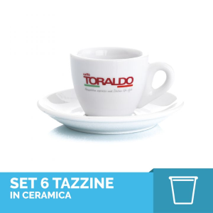 SET DI 6 TAZZINE IN CERAMICA TORALDO