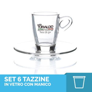 SET DI 6 TAZZE IN VETRO TORALDO