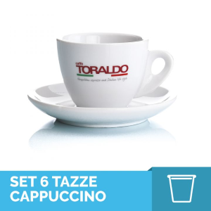 SET DI 6 TAZZE DA CAPPUCCINO IN CERAMICA TORALDO