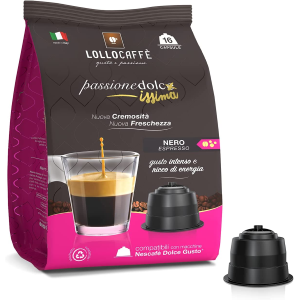 96 CAPSULE LOLLO PASSIONE DOLCISSIMA NERA COMPATIBILE CON NESCAFÈ DOLCE GUSTO