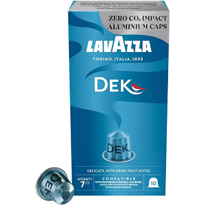 100 CAPSULE IN ALLUMINIO LAVAZZA DECAFFEINATO FORTE COMP. CON NESPRESSO