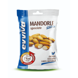 24 BUSTINE DI MANDORLE SGUSCIATE EVVIVA DA 30 GR