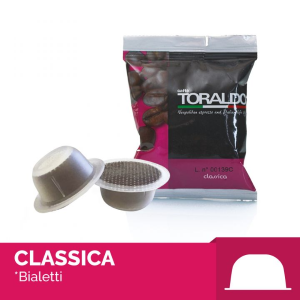 100 CAPSULE CAFFÈ TORALDO MISCELA CLASSICA COMP. CON BIALETTI