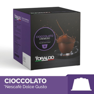 64 CAPSULE CAFFÈ TORALDO AL CIOCCOLATO CREMOSO COMP. CON NESCAFÈ DOLCE GUSTO