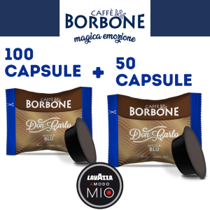 150 (100+50) CAPSULE CAFFÈ BORBONE "DON CARLO" MISCELA BLU COMP.CON LAVAZZA A MODO MIO