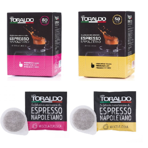 100 CIALDE MIX CAFFÈ TORALDO 50 MISCELA CLASSICA - 50 MISCELA DECAFFEINATO