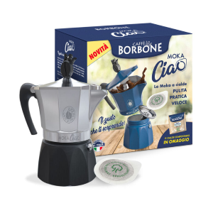 MOKACIAO CAFFÈ BORBONE A CIALDE CON 15 CIALDE MISCELA BLU IN OMAGGIO (ANCHE PER FORNELLI AD INDUZIONE)