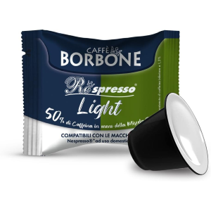 50 CAPSULE CAFFÈ BORBONE RESPRESSO MISCELA LIGHT 50% BLU - 50% DEK