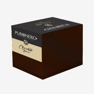 CONFEZIONE DA 10 BUSTINE MONODOSE DA 30 GR DI CIOCCOLATA BIANCA PURONERO CONFEZIONE DA 10 BUSTINE MONODOSE DA 30 GR  DI CIOCCOLATA CLASSICA PURONERO (CACAO 22/24)