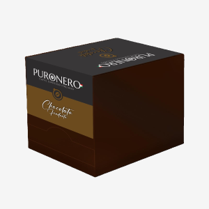 CONFEZIONE DA 10 BUSTINE MONODOSE DA 30 GR DI CIOCCOLATA FONDENTE PURONERO CONFEZIONE DA 10 BUSTINE MONODOSE DA 30 GR  DI CIOCCOLATA CLASSICA PURONERO (CACAO 22/24)