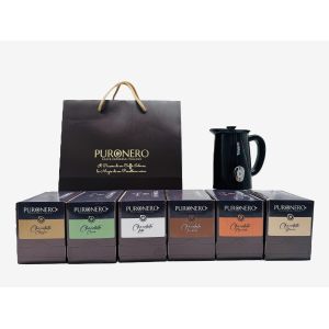 BUNDLE CON CAPPUCCINATORE NERO TORALDO E 6 CONFEZIONI DI CIOCCOLATE MISTE PURONERO