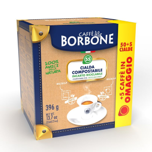 50 CIALDE CAFFÈ BORBONE MISCELA NERA + 5 CIALDE IN OMAGGIO