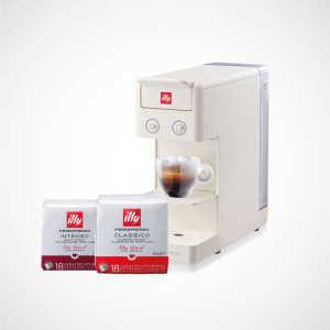 108 CAPSULE IPERESPRESSO ILLY MISCELA CLASSICO + 108 MISCELA INTENSO CON SUPER PROMO MACCHINA ILLY Y3.3 BIANCA